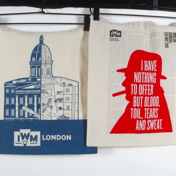 SET OF 2 CANVAS CHURCHILL & MUSEUM TOTES - Picture 5 of 16
